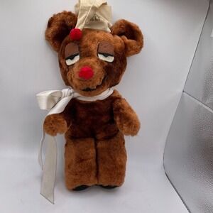 Vintage Sleepy Bear 15 in Travelodge Mascot Plush Stuffed Animal Cap Rare
